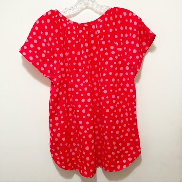 Loft Zoo Dot Scoop Neck Linen Blend Top Medium NWT - Picture 6 of 6